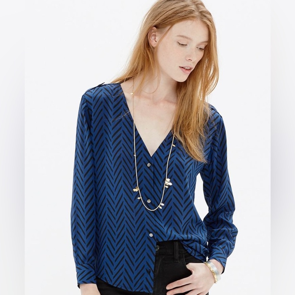 Sézane x Madewell 100% Silk Top